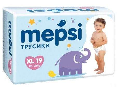 Mepsi Трусики -Подгузники XL {19шт} 12-22кг