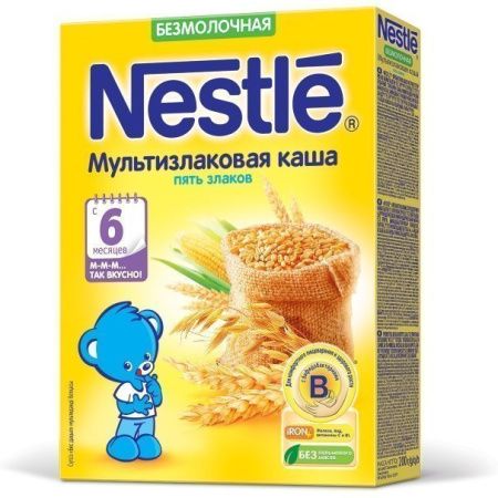 NESTLE Каша Безмолочная 4 Злака (Мультизлаковая) {с 6 мес} 200г.