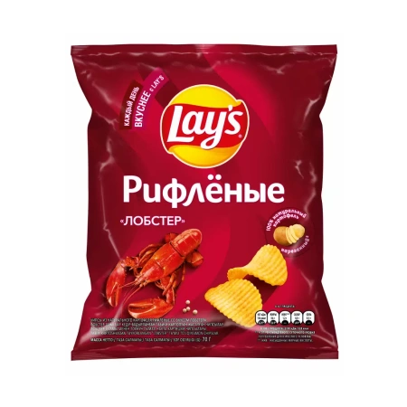 LAY's Лобстер Рифленые (Дисплей) 70г